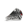 United States Army Red Center Stone Stainless Steel Ring / MCR6006