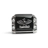 Military Eagle CZ Stone Accents Stainless Steel Ring / MCR6007