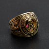 Gold Military Purple Heart Stainless Steel Men's Ring / MCR6009