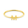 18k Gold PVD Coated Stainless Steel Initial Stacking Rings A-M / ZRJ9021