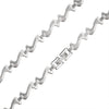 Stainless steel swish wave fancy chain necklace.