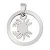 Stainless steel crab pendant.