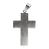 Stainless steel Cross pendant, back view.
