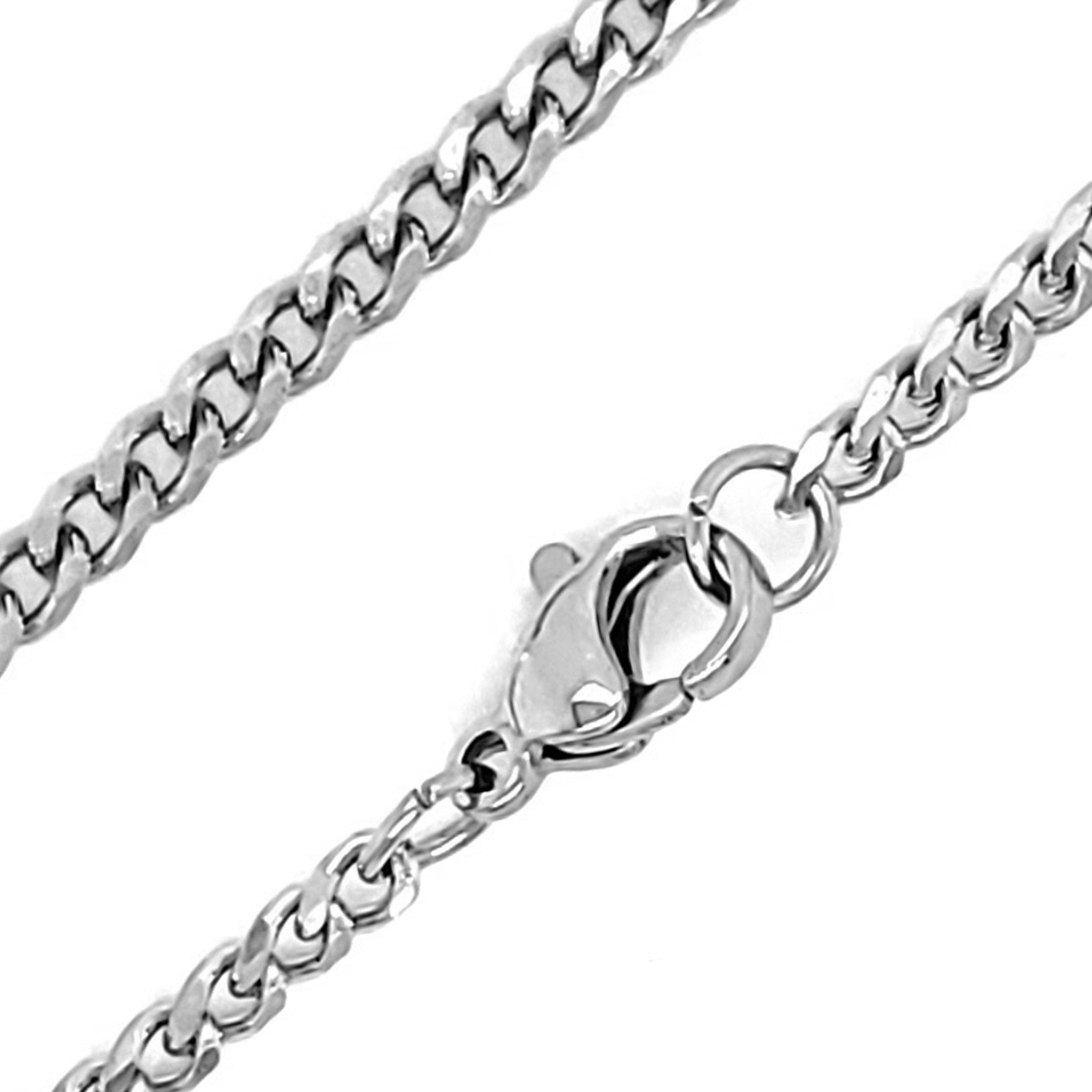NKJ2498 - Stainless Steel Curb Chain Necklace-stainless steel jewelry good- stainless steel jewelry cleaner- gold stainless steel jewelry- stainless steel jewelries- stainless steel jewelry mens