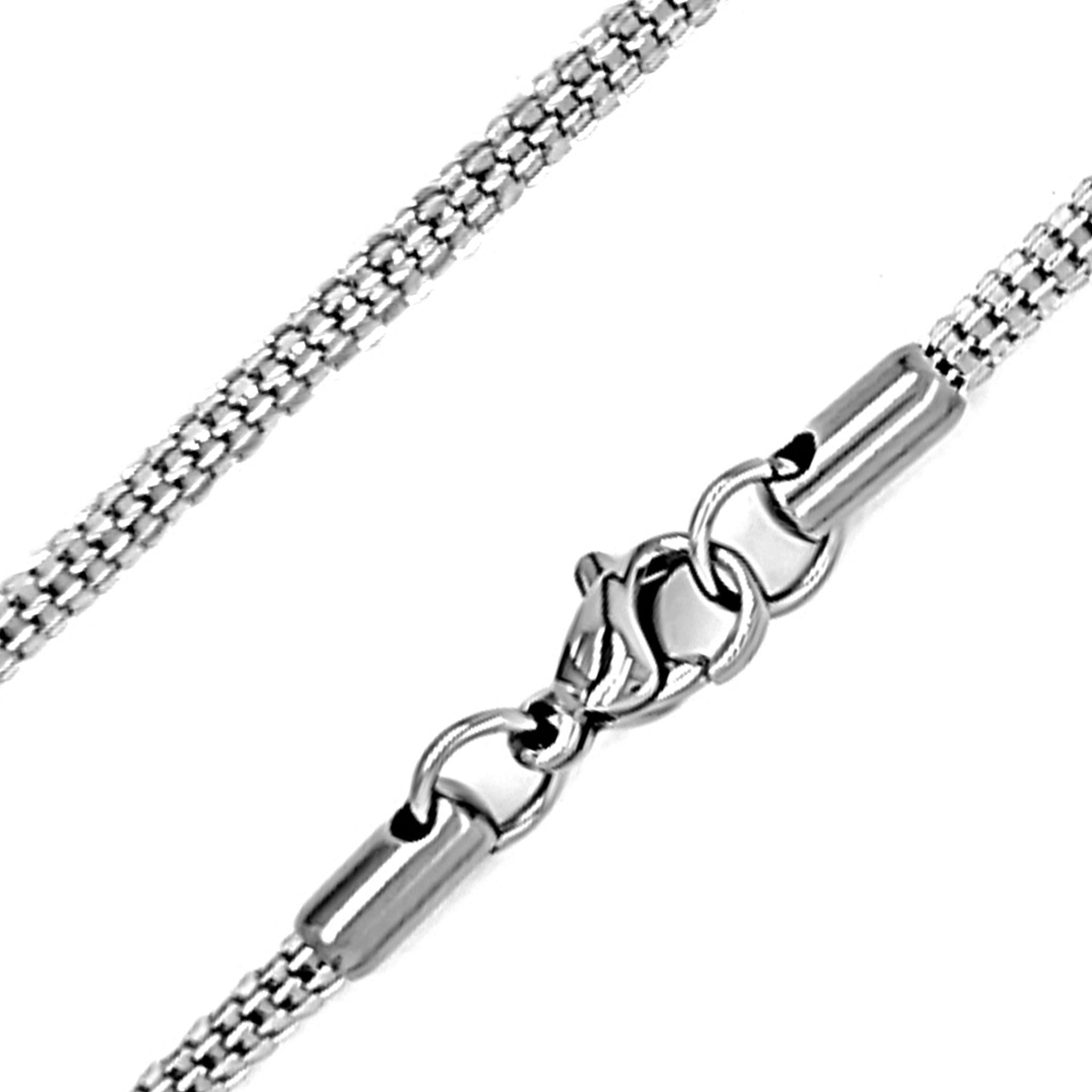 Stainless Steel Round Snake Chain Necklace / NKJ2504-womens stainless steel jewelry- stainless steel cleaner for jewelry- stainless steel jewelry wire- surgical stainless steel jewelry- women's stainless steel jewelry
