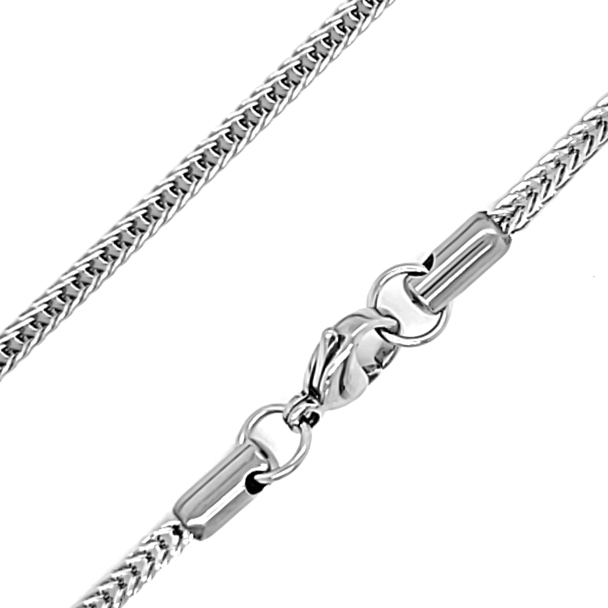 Snake Chain Necklace Engraved Personalized Name Stainless Steel
