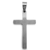 Serenity prayer cross stainless steel pendant, back view.