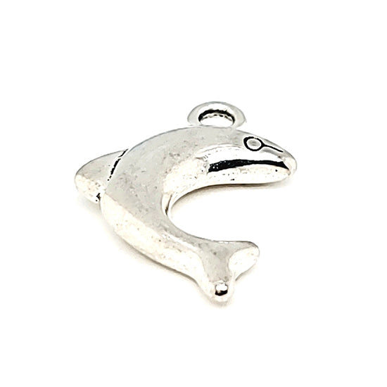 Small dolphin charm at an angle.