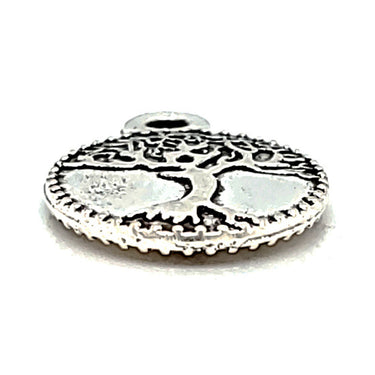 Small oval tree charm at an angle.