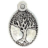 Oval Tree Charm / PDJ5017-Tree of life Charms- Tree zinc alloy Jewelry- necklace pendent- Tree of life- Tree charm