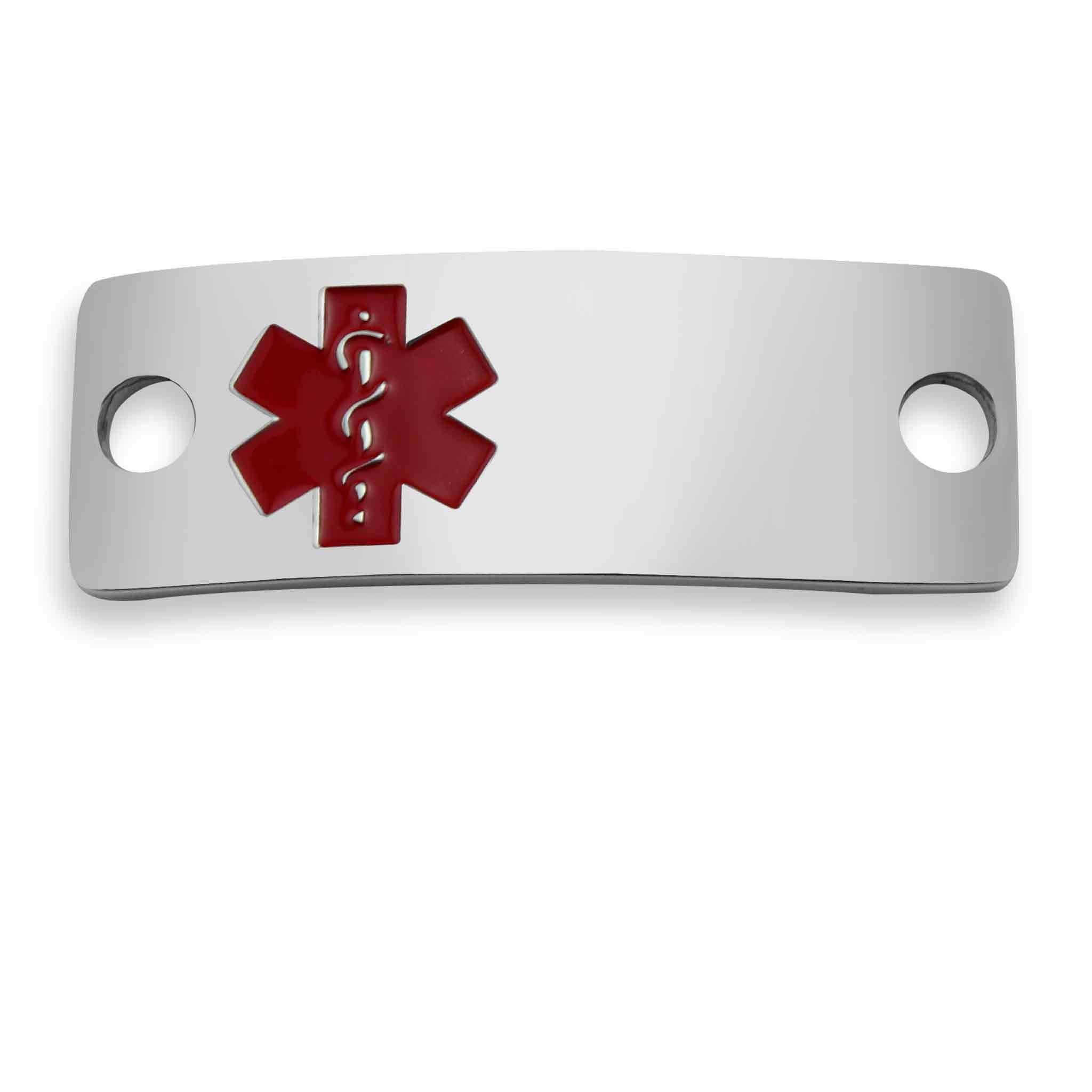 Blank Rectangle Medical ID Stainless Steel Pendant