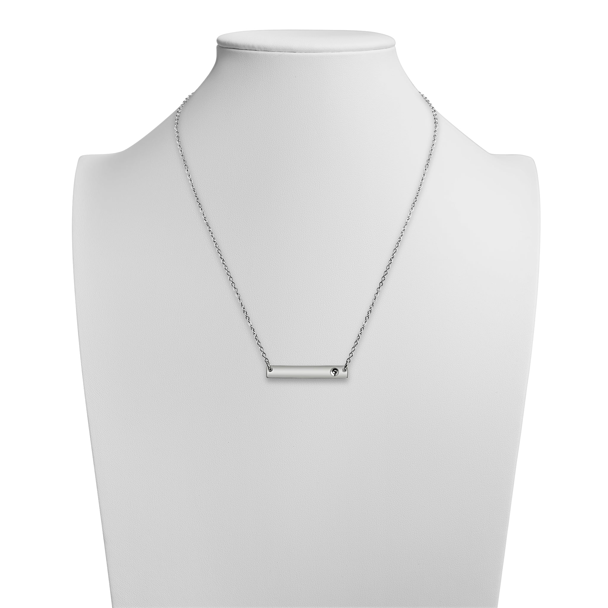 4 ROSE GOLD stainless bar Pendant necklace blank Laser Engraving