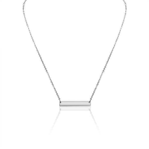 Blank Polished Bar Stainless Steel Necklace