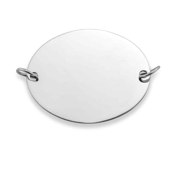 Polished Blank Stainless Steel Oval Pendant Engraving