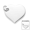 Polished Stainless Steel Heart Pendant / SBB0031