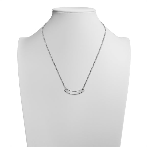 Blank Curve Bar Stainless Steel Necklace