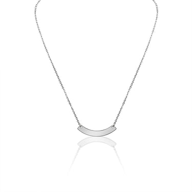 Blank Curve Bar Stainless Steel Necklace