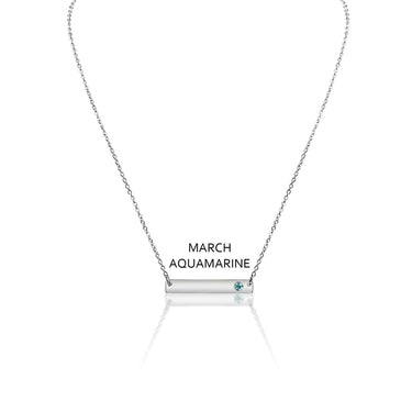 Stainless Steel Bar Birthstone Necklace Sbb0055 Wholesale Jewelry Website