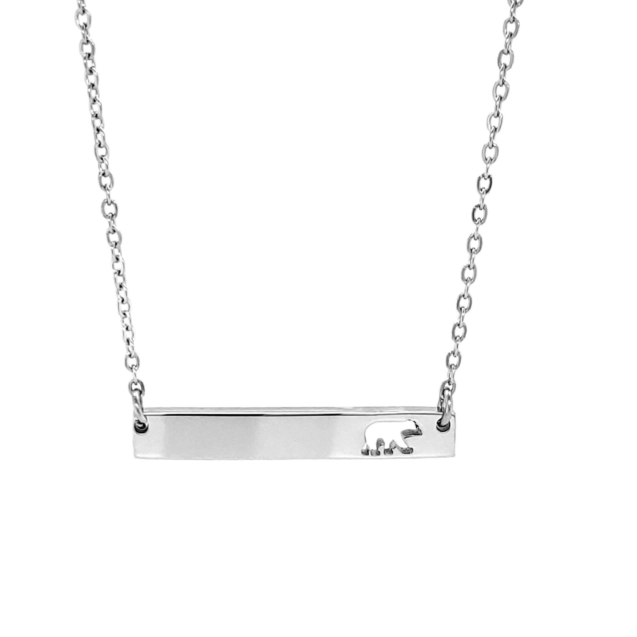 Noela Round Yellow Sapphire and Diamond 3/4 ctw Womens Horizontal Bar  Pendant Necklace 14K White Gold.Included 16 Inches 14K White Gold Chain |  TriJewels