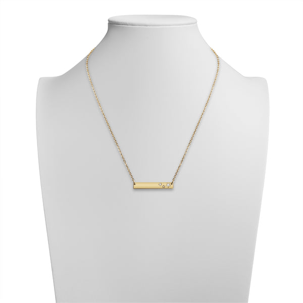 Stars Cutout Horizontal Stainless Steel Bar Necklace