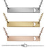 Moon Cutout Horizontal Stainless Steel Bar Necklace