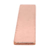 Copper blank rectangle pendant at an angle.