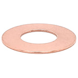 Copper blank washer pendant at an angle.
