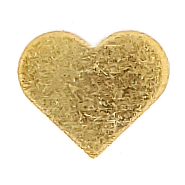 Brass blank heart pendant.