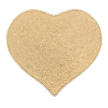 Brass blank heart pendant.