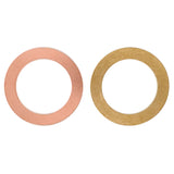 Copper and brass blank washer pendants.