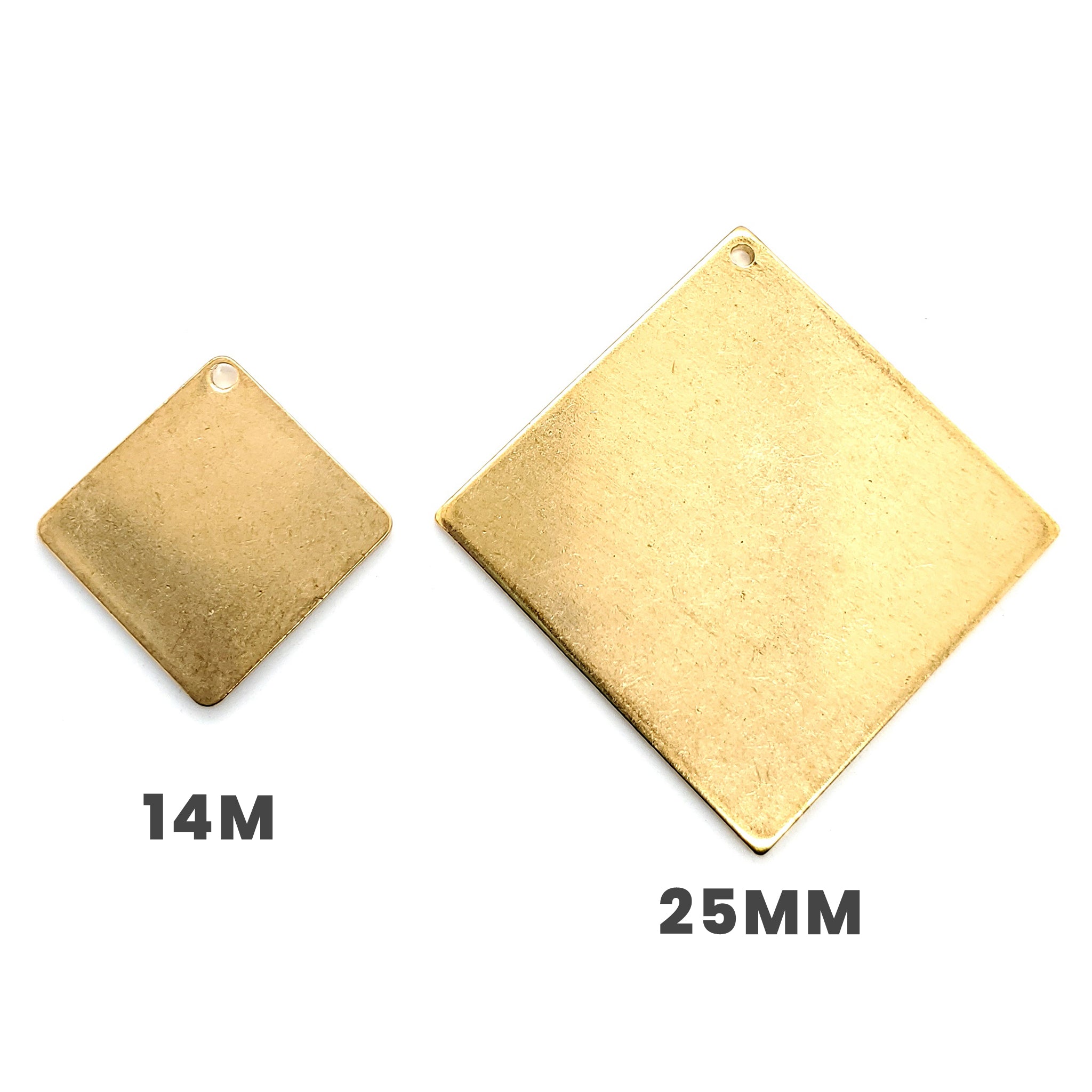 Brass Blank Diamond With Hole Pendant / SBB0220-brass jewelry good- kendra scott large antique brass jewelry box- cleaning brass jewelry- brass ring jewelry how to keep brass jewelry from tarnishing