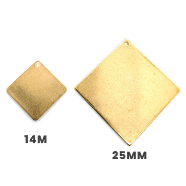 Brass Blank Diamond With Hole Pendant / SBB0220-brass jewelry good- kendra scott large antique brass jewelry box- cleaning brass jewelry- brass ring jewelry how to keep brass jewelry from tarnishing