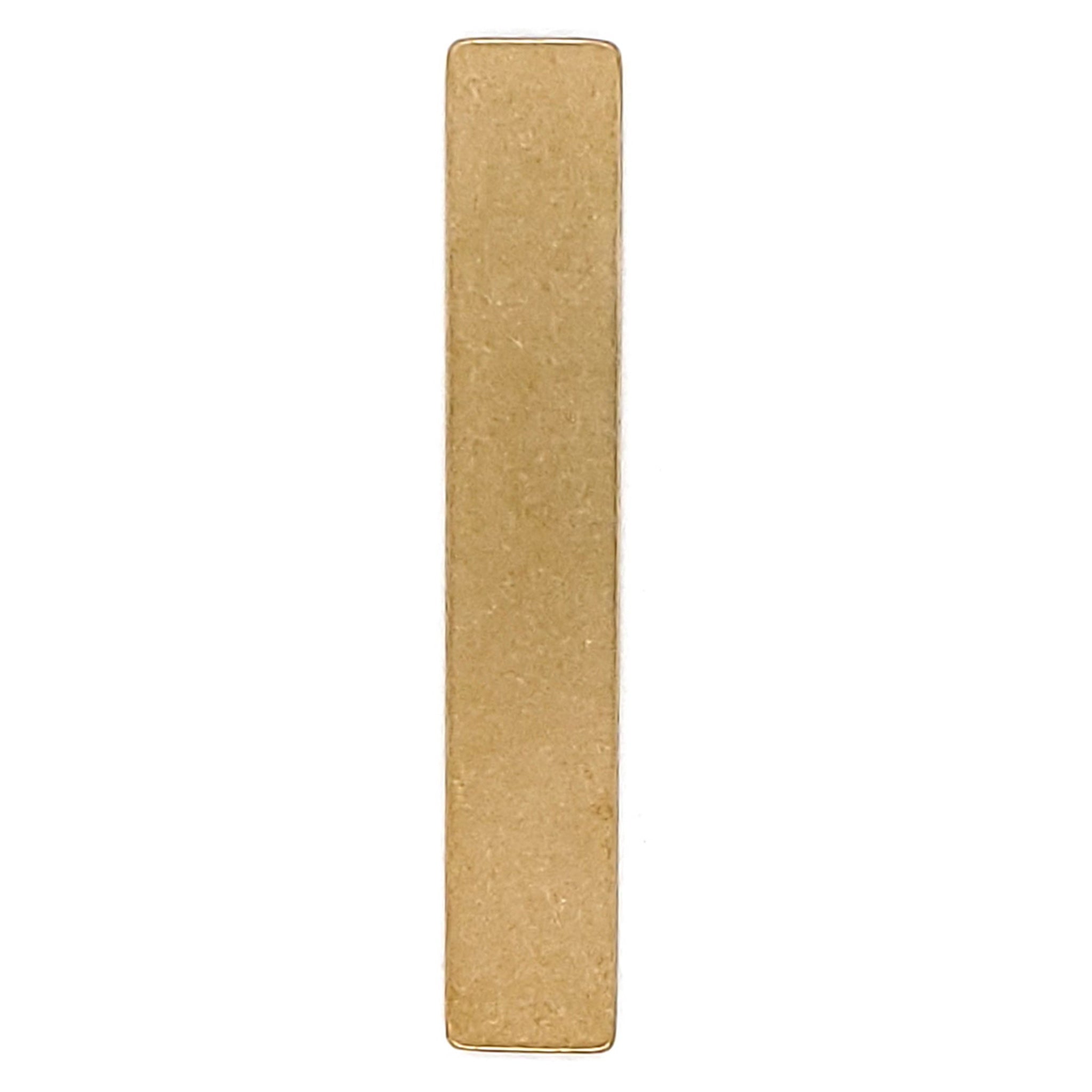 Brass blank rectangle pendant.
