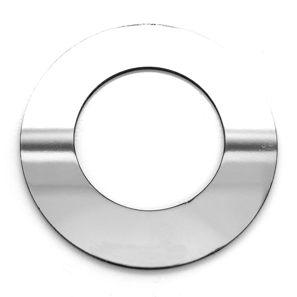 Stainless steel blank washer pendant mirror finish side.