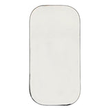 Stainless steel blank rounded rectangle pendant mirrored finished side.