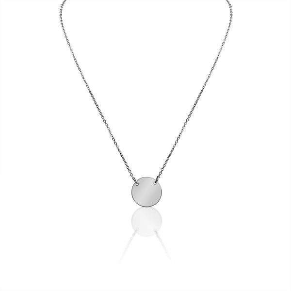 Stainless Steel Blank Circle Necklace / SBB0240