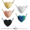 18K PVD Coated Stainless Steel Blank Heart Necklace / SBB0250