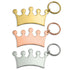 Engravable Crown Stainless Steel Keychain