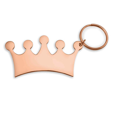 Engravable Crown Stainless Steel Keychain