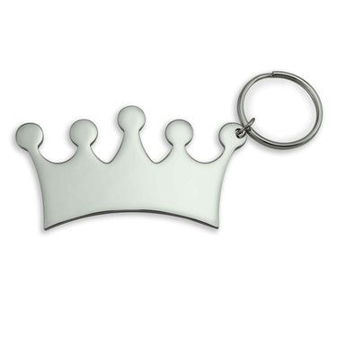 Engravable Crown Stainless Steel Keychain