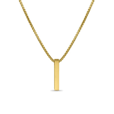 4 Sided Vertical Bar Necklace w/ 24" chain