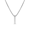 4 Sided Vertical Bar Necklace w/ 24" chain