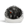 Stainless Steel Skull With Red CZ Eye and Eyepatch Ring / SCR2001