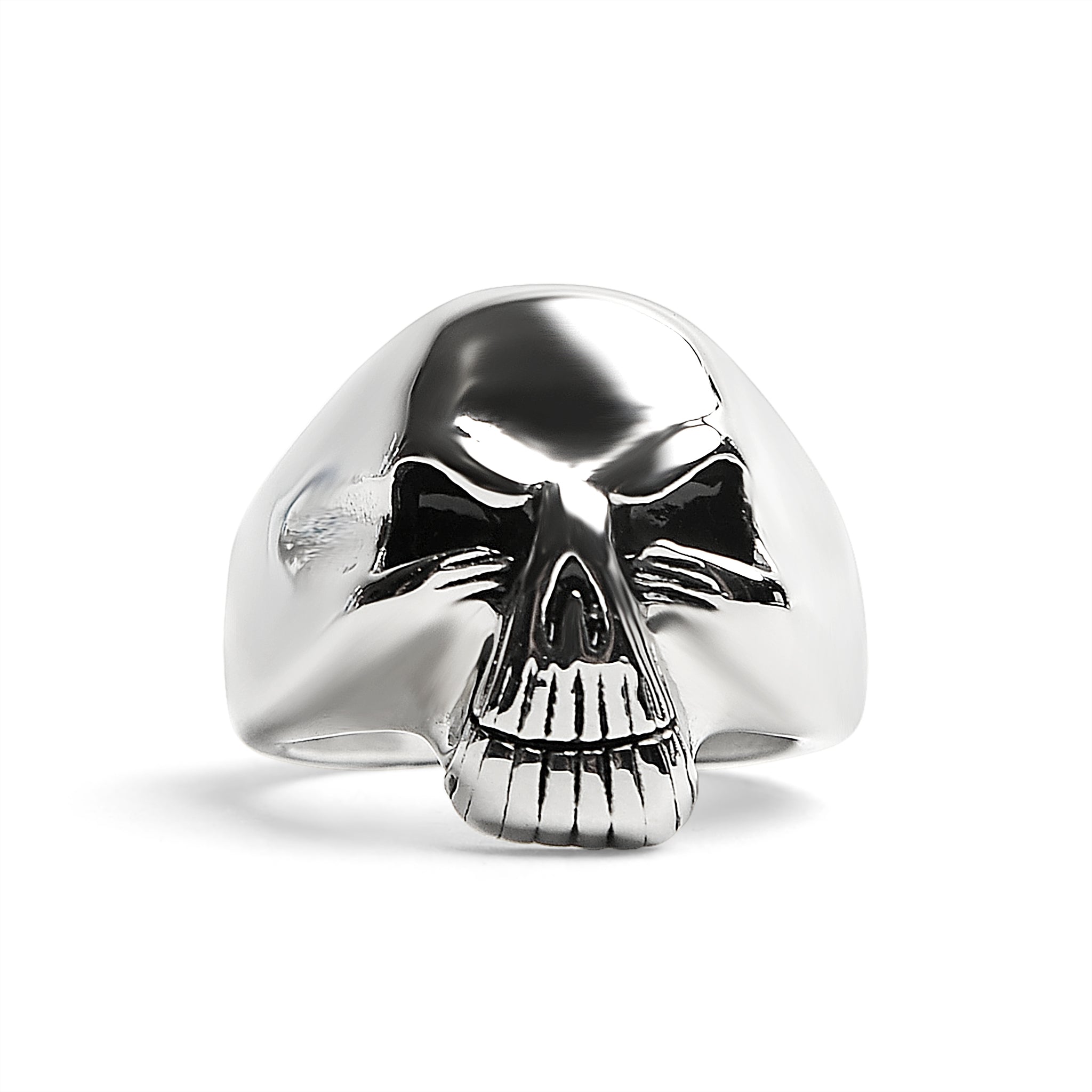 Polished Skull Stainless Steel Ring / SCR2010