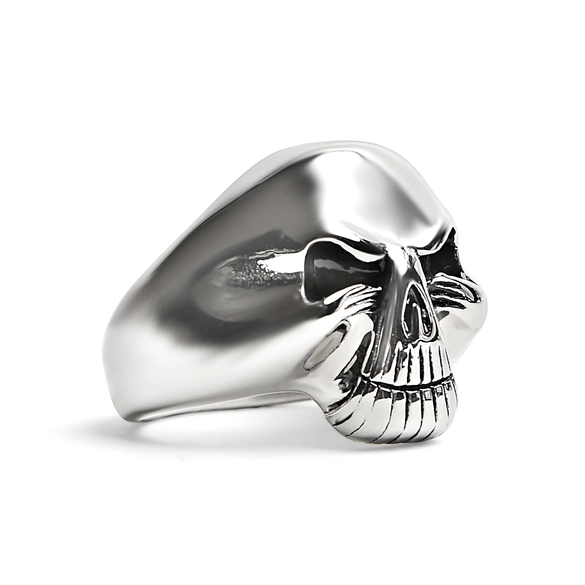 Polished Skull Stainless Steel Ring / SCR2010