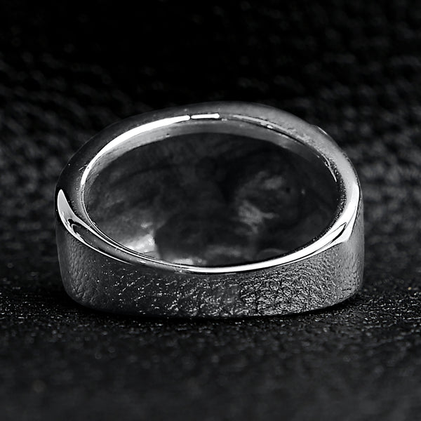 Polished Skull Stainless Steel Ring / SCR2015