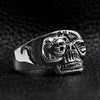 Polished Skull Stainless Steel Ring / SCR2015