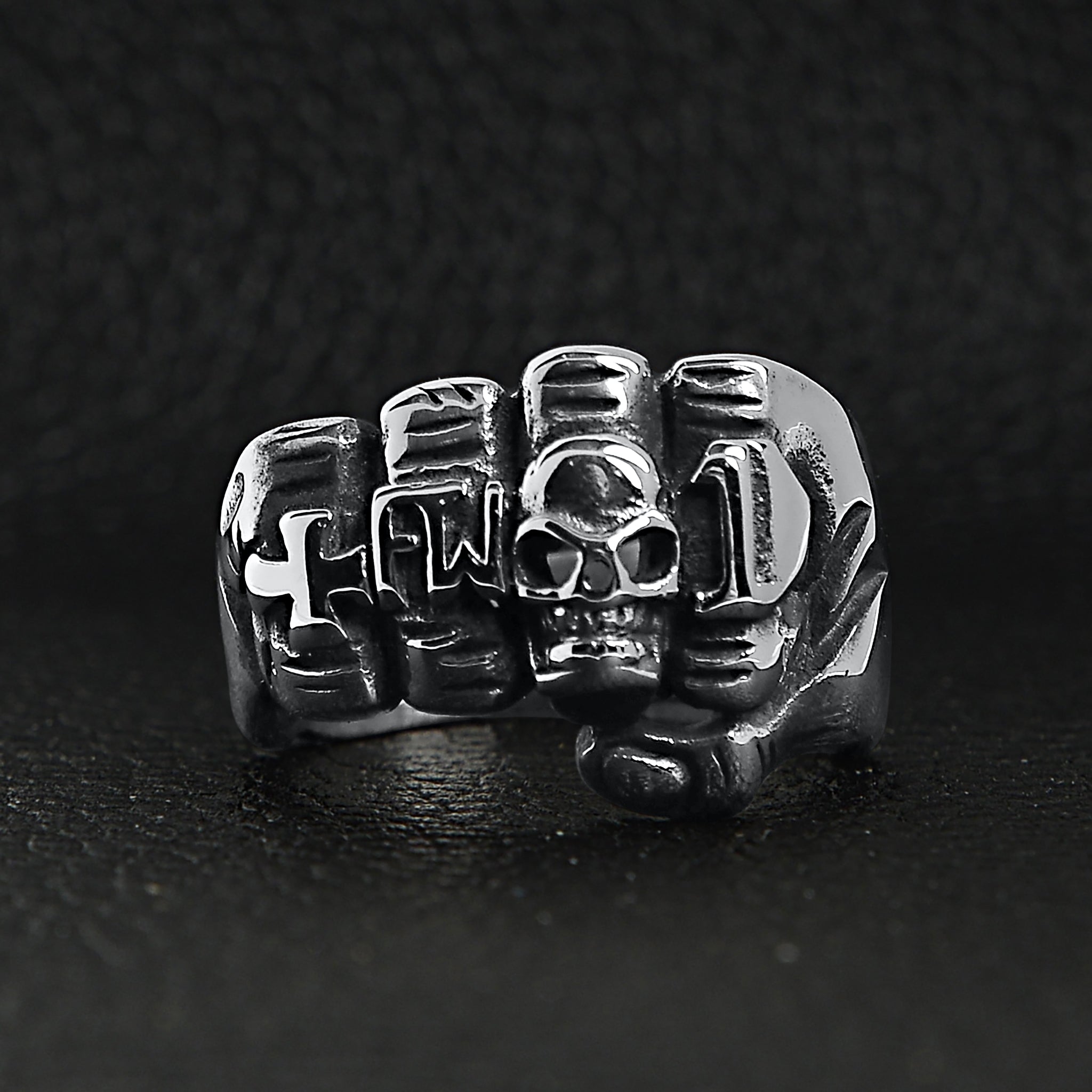 Fist Chain Rings Detailed Fist Stainless Steel Ring Scr2216 – Wholesale Jewelry Website