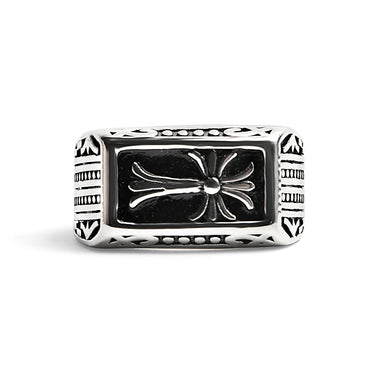 Detailed Cross Stainless Steel Ring / SCR2220