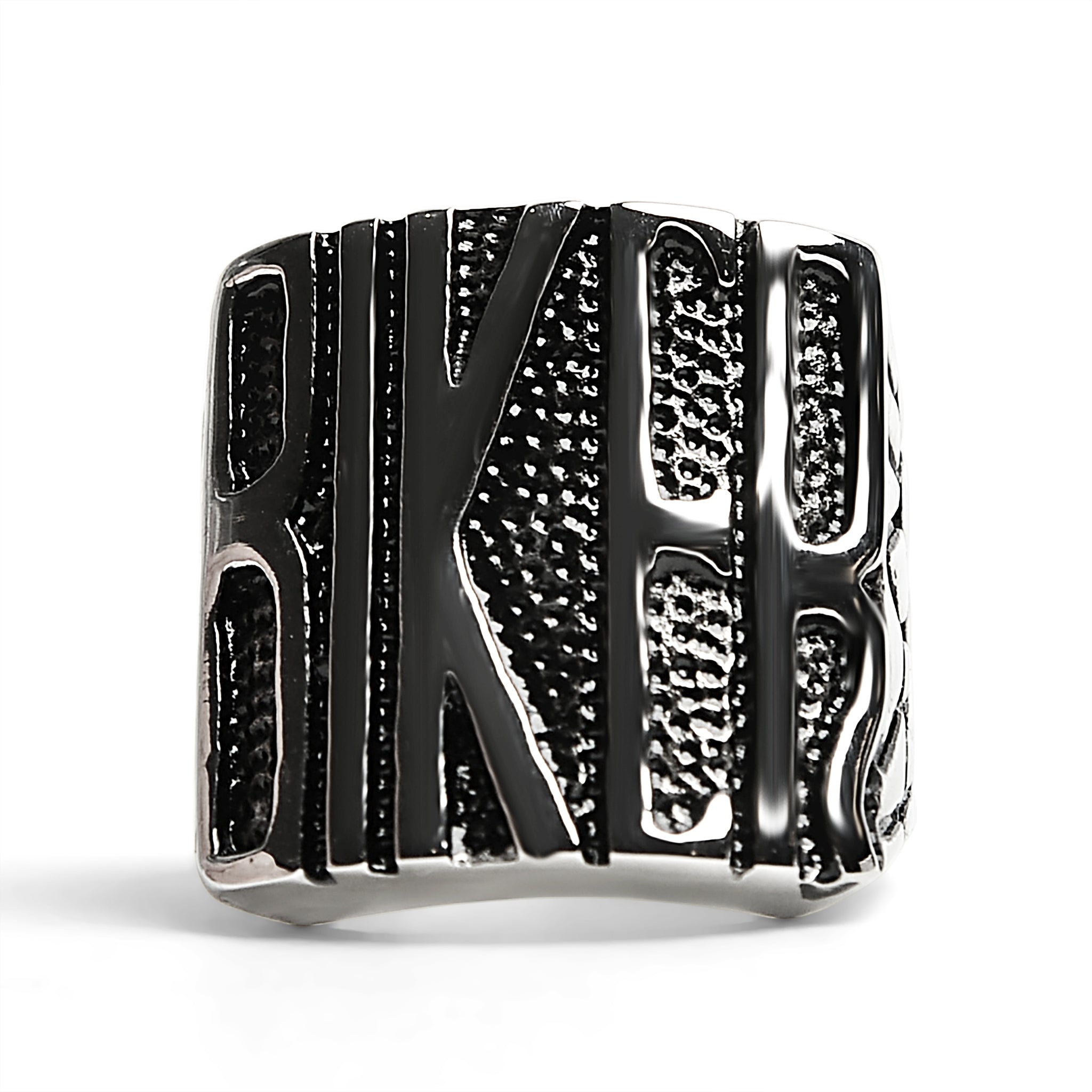 Stainless Steel Polished "BIKER" Men's Ring / SCR2223